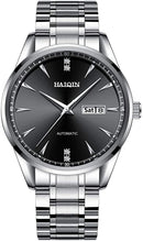 Load image into Gallery viewer, Men&#39;s Automatic Mechanical Watch Classic Automatic Winding Watch Silver Stainless Steel Luxury Dress Watch, Week, Date Visible Window