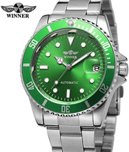 Load image into Gallery viewer, Men Automatic Mechanical Watches Winner Luxury Brand Full Steel Waterproof Mens Watches with Calendar