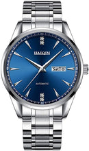 Load image into Gallery viewer, Men&#39;s Automatic Mechanical Watch Classic Automatic Winding Watch Silver Stainless Steel Luxury Dress Watch, Week, Date Visible Window