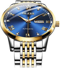 Load image into Gallery viewer, OLEVS Automatic Mechanical Watch,Day Date Automatic Watch Men,Self Wind Men&#39;s Luminous Waterproof Stainless Steel Watch