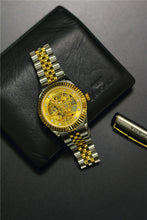 Load image into Gallery viewer, BRIGADA Swiss Watches Luxury Golden Automatic Watches for Men,Brilliant Mechanical Men&#39;s Watches - Gold and Silver Mixed