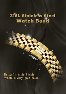 BRIGADA Swiss Watches Luxury Golden Watches for Men, Automatic Hollow Mechanical Men's Watch