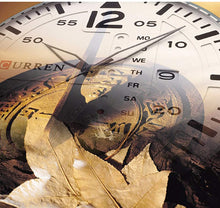 Load image into Gallery viewer, RUIWATCHWORLD Men Casual Quartz Leather Band Watch Sports Military Wrist Watch Date Male Clock (Brown)