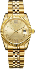 Load image into Gallery viewer, BRIGADA Swiss Watches Luxury Golden Watches for Men, Automatic Hollow Mechanical Men&#39;s Watch