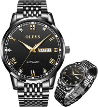 Load image into Gallery viewer, OLEVS Automatic Mechanical Watch,Day Date Automatic Watch Men,Self Wind Men&#39;s Luminous Waterproof Stainless Steel Watch