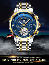 Load image into Gallery viewer, LIGE Watches Mens Luxury Automatic Mechanical Watch Men Waterproof Full Steel Business Dress Wrist Watch