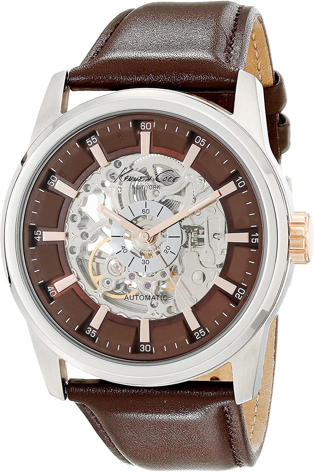 Kenneth Cole New York Men's 10019488 Automatic Analog Display Japanese Automatic Brown Watch