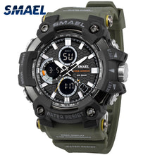 Load image into Gallery viewer, Mens Watch Military Water resistant SMAEL Casual Sport LED Wrist Watches relogio digital for male 1802D relogio masculino Watch