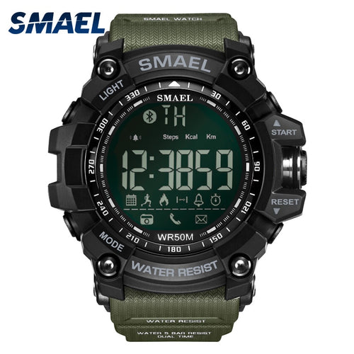 2017 NewStyle Watches Smael Brand Black Sport 50mWaterproor Big Men Wristwatch LED Digital Time Clock Men Silicone Watches 1617B