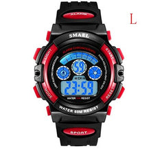 Load image into Gallery viewer, SMAEL Kids Watches Boys Quartz Wristwatches Student Sport Watches 50M Waterproof Alarm Clock 0508 Children Watches LED Digital