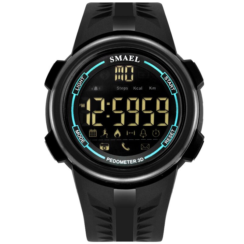 SMAEL Bluetooth Watch for Men Smart LED Display Electronic Male Clock Silicone LED Watch Digital Wristwatches Waterproof Man1703