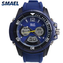 Load image into Gallery viewer, 2017 Blue Watches New Brand SMAEL LED Quartz Clocks Dual Display Time Clock 30 Meters Waterproof Fashion Casual Male Clock  1157