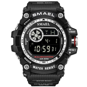 SMAEL Digital Watches Men Big Dial Sport Watch Running 50M Waterproof LED Clock Digital Watch Light 8010 Men Digital Watch Sport