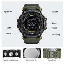 Load image into Gallery viewer, Military Watch Set relógio masculino Waterproof 50M Stop Watch Orange Bracelet Sets 1802 1545C Watches men Luxury Brand LED