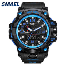 Load image into Gallery viewer, Man Watch 2017 SMAEL Brand Sport Watches Date Alarm Stopwatch Men Clock Sport Watch Digital S shock 1545 Blue LED Watch Watproof