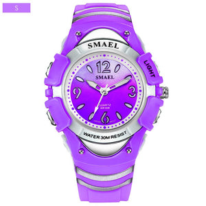 Girls Outdoor SMAEL LCD Digital Watches Shock Resistant Sport for Watches Alarm Clock 0616C Children 50M Waterproof Wristwatches