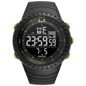 New Hot SMAEL Brand Sport Watch Men Fashion Casual  Electronics Wristwatches Multifunction Clock 50 Meters Waterproof Hours 1237