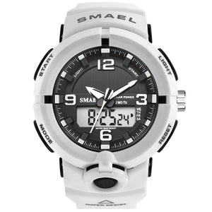 SMAEL 2019 Luxury Brand Watch Men Military Watches Sport Quartz Wristwatches Male Big Watch Led 8017 Men Watches Water Resistant