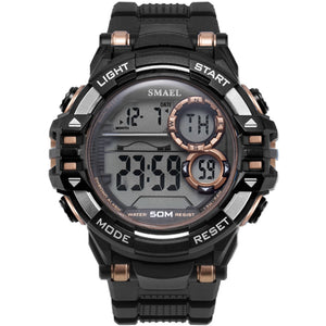 Digital Wrsitwatches Sports Outdoor SMAEL New Watches Black Men Watch Automatic Fashion Clock 1515 Waterproof Sport Watches LED