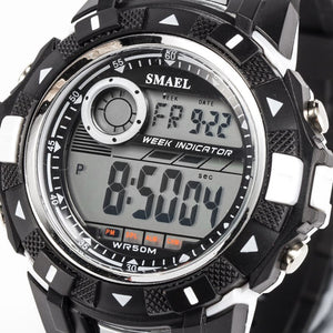 Military Watches Army LED SMAEL Relojes Hombre Men Watch Big Waterproof Sport Watches 1506B Silicone Digital Wrsit Watch for Men