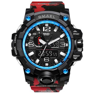 Digital Army Watch Military LED Clock Date Alarm Shock Wateproof 5Bar Men Watch Army Wristwatch 1545B Big Dial Men Watch Fashion