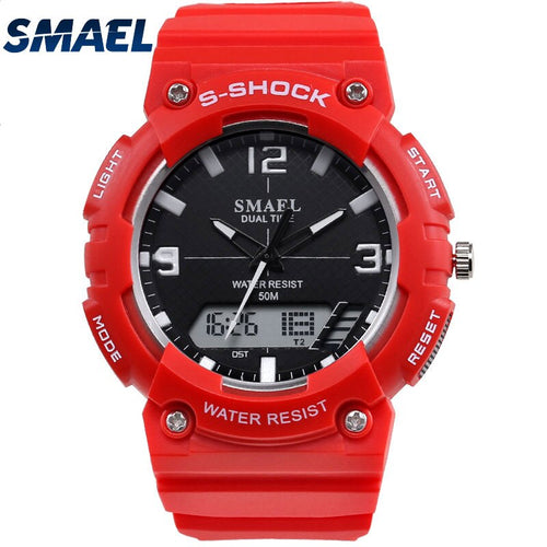 The Movement Trend Of Men Fashion Watch Students Watch Electronic Watch Male Military Style Table Fashion Casual SMAEL 1539C