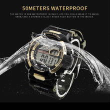 Load image into Gallery viewer, Waterproof Sport Watches LED SMAEL Relojes Hombre Men Watch Big Military Watches Army 1527 Silicone Digital Wrsit Watch for Men