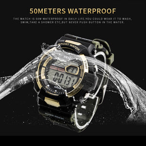 Waterproof Sport Watches LED SMAEL Relojes Hombre Men Watch Big Military Watches Army 1527 Silicone Digital Wrsit Watch for Men