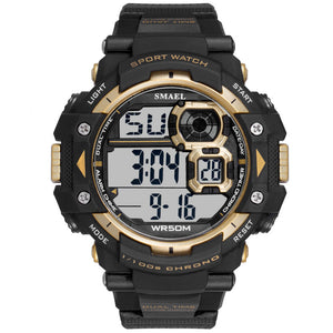 Mens Digital Watches SMAEL Brand LED Men Watch Big Dial Alarm Clock Men Sport Watches Waterproof1379B Men Military Watches Army