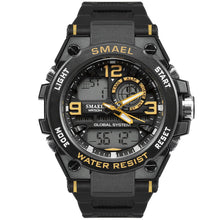 Load image into Gallery viewer, SMAEL Luxuly Men&#39;s Wrist Watch Gold Digital Watch Man Waterproof 50m LED Clock Man 1603 Digital Watch Man Sport Watch Shock