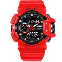 Load image into Gallery viewer, Waterproof Sport Watch Men Analog Digital Watch Black 50M Waterproof DIve Swiming Watch S Shock Wristwatch 1436 LED Watch Men