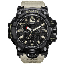 Load image into Gallery viewer, Mens Watches Gold SMAEL Brand  Watch S Shock Digital Wristwatch Alarm timekeeper 1545 Sport watch Dual Time Clock Men Militar