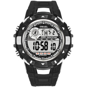 Military Watches Army LED SMAEL Relojes Hombre Men Watch Big Waterproof Sport Watches 1506B Silicone Digital Wrsit Watch for Men