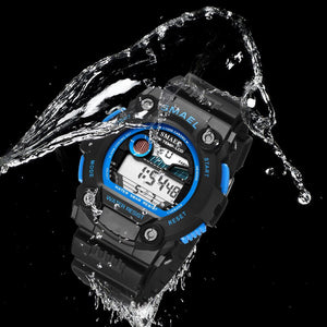 SMAEL automatic sport men's watch top Brand Luxury 50m waterproof digital wristwatches for male 1423Led men Casual digital Watch