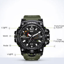 Load image into Gallery viewer, SMAEL Luxury Brand Mens Sports Watches LED Digital Clock Fashion Casual Watch Digital 1545 relogio militar Clock Men Sport Watch