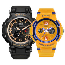 Load image into Gallery viewer, SET couple&#39;s sport watches fashion SMAEL led wristwatches waterproof hot-sell relógio masculino resistance 1509 1632Watch for M