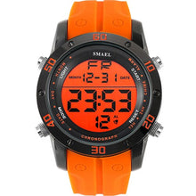 Load image into Gallery viewer, Big Dial Digital Watch IP Alloy Sport Watches Men Silicone Watchband Water Resistant Digital Watch Alarm Wristwatch Men Gift