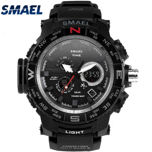 Fantastic Outdoor Dual Display 50m Waterproof Teenage Watch Tide Male Fashion SMAEL LED Electronic Watch Multi-function 1531