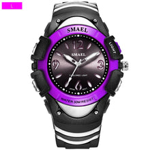 Load image into Gallery viewer, Girls Outdoor SMAEL LCD Digital Watches Shock Resistant Sport for Watches Alarm Clock 0616C Children 50M Waterproof Wristwatches