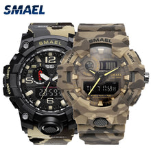 Load image into Gallery viewer, SMAEL men&#39;s Sports watch Set Camo waterproof bestgift digital watches for male 1545B 8001 double LED auto outdoor watches MenSet