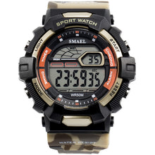 Load image into Gallery viewer, Waterproof Sport Watches LED SMAEL Relojes Hombre Men Watch Big Military Watches Army 1527 Silicone Digital Wrsit Watch for Men