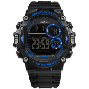 SMAEL Watch Men Waterproof LED Sports S Shock Resist Relogio Masculino Sport Watch Black Gold 1707 Men Digital Watches Bracelet