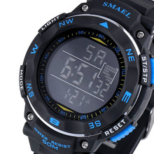 Load image into Gallery viewer, Fashion Men Watches SMAEL Brand Digital LED Watch Military Male Clock Wristwatch 50m Waterproof Dive Outdoor Sport Watch WS1235