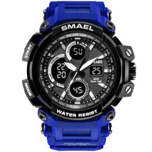 Load image into Gallery viewer, SMAEL Sport Watch for Men New Dual Time Display Male Clock Waterproof Shock Resistant Wristwatch Digital 1708 Military Watch Men