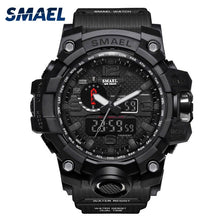 Load image into Gallery viewer, SMAEL Sport Watch Men Waterproof S Shock Dual Time Wristwatch mens watches top brand luxury 1545 Watch LED Men&#39;s Wristwatches