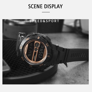 Digital Men Watch SMAEL Sport Watches LED Male Clocks Waterproof Men's Relojes 1361B Black Wristwatches Casual Electronics Watch