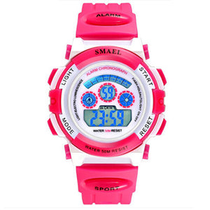 Girls Outdoor SMAEL LCD Digital Watches Children 50M Waterproof Wristwatches Shock Resistant Free Gift Box for Watches Girls0704