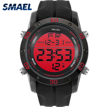 Load image into Gallery viewer, Big Dial Digital Watch IP Alloy Sport Watches Men Silicone Watchband Water Resistant Digital Watch Alarm Wristwatch Men Gift