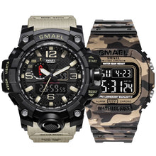 Load image into Gallery viewer, Fashion Camo Military men&#39;s watches Set  SMAEL double Army waterproof Male wristWatch 1545 1801 gift digital kol saati watch men