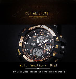 Gold Sport Men Watches S Shock Brand Watch relogio militar Men Wrist Watch Quartz  Digital 1376C  montre homme LED Watches Men